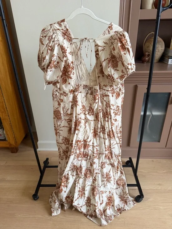 Abercrombie & Fitch Puff Sleeve Floral Poplin Dress - Picture 3 of 5